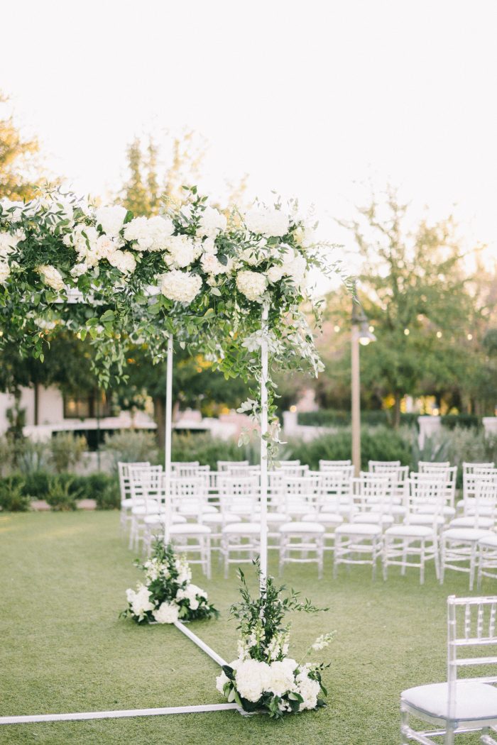 White Florals at an Outdoor Modern Wedding