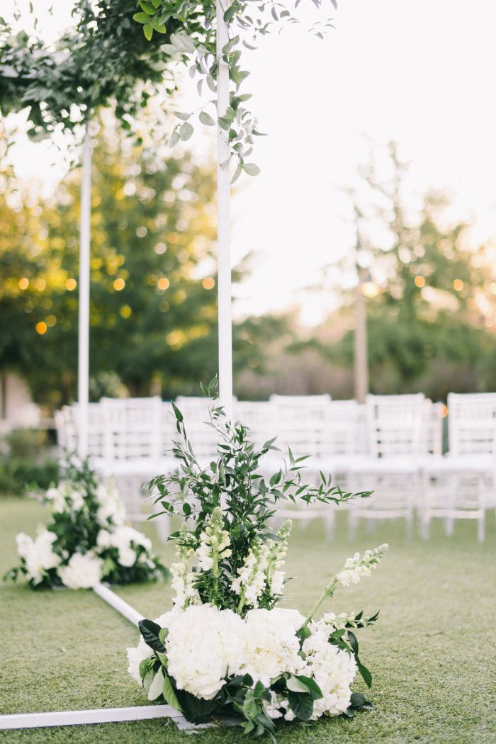 White Florals at an Outdoor Modern Wedding