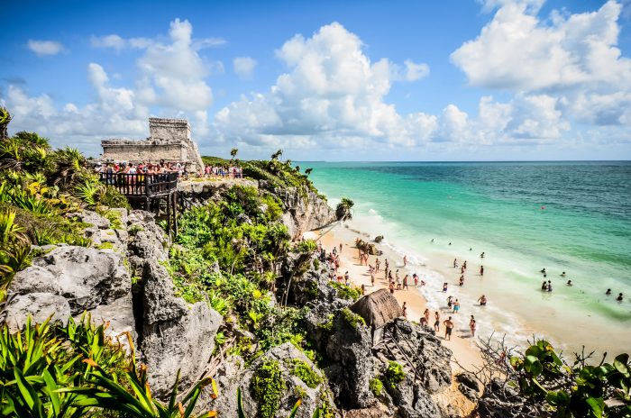 Affordable Honeymoon at Ruins on Beach at Tulum, Mexico