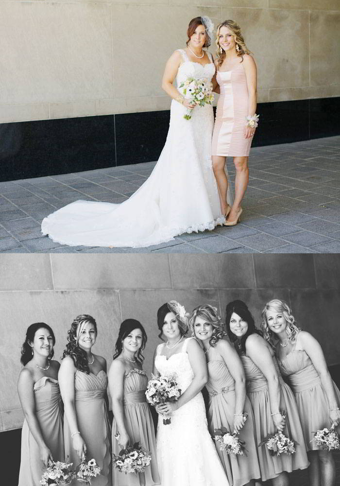 Real Bride Kerri in Beatrice from Maggie Sottero.