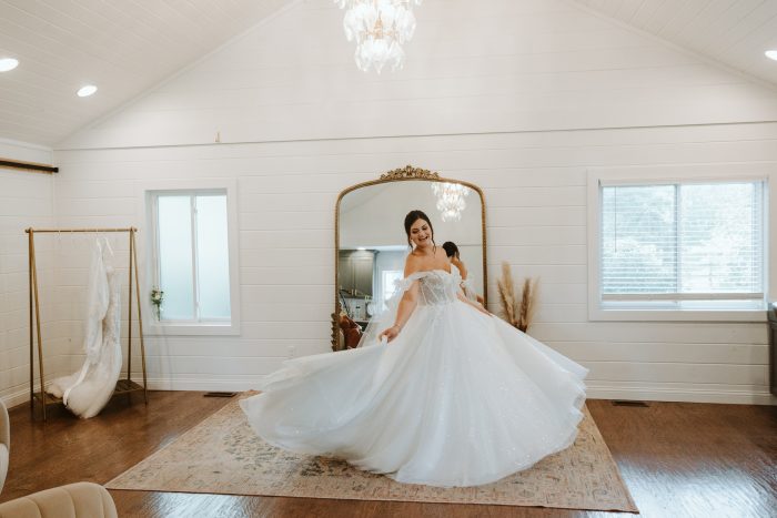 Bride In Beaded Wedding Dress Called Shasta By Sottero And Midgley 