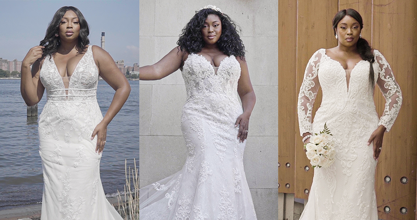 Curvy couture wedding on sale dresses