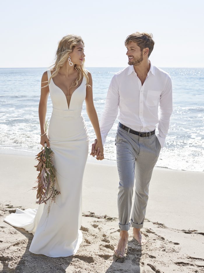 Simple and Casual Wedding Gown with 3D Details | Martina Liana Wedding  Dresses