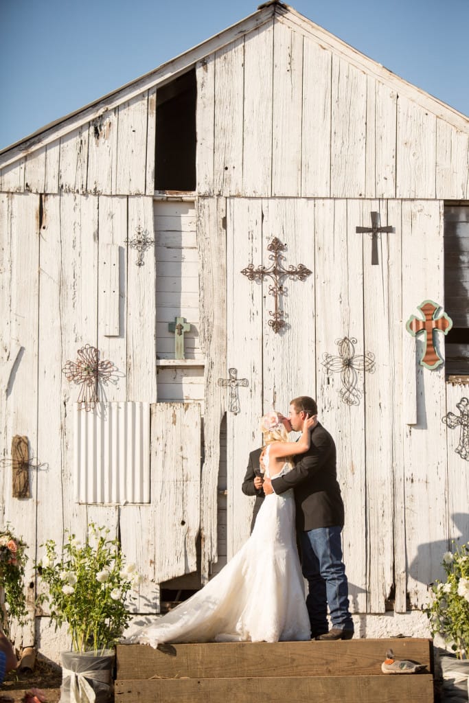 rustic barn wedding - Emma wedding dress in Kelsey & Noah Wedding