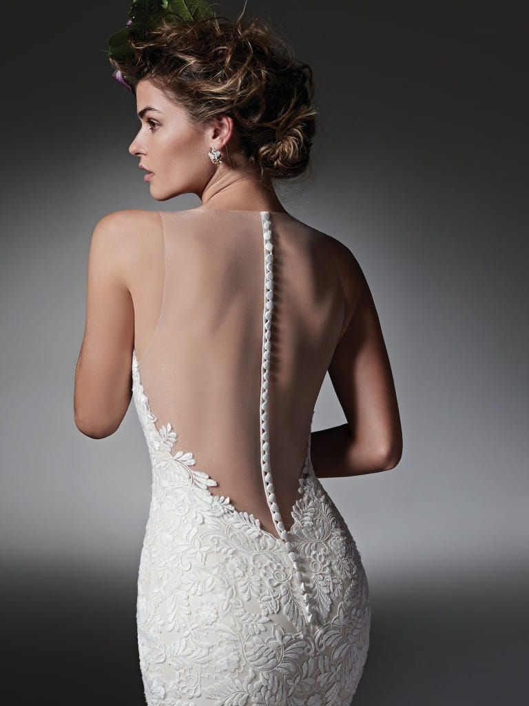 Luxurious fit-and-flare lace wedding dress Silvia by Sottero and Midgley