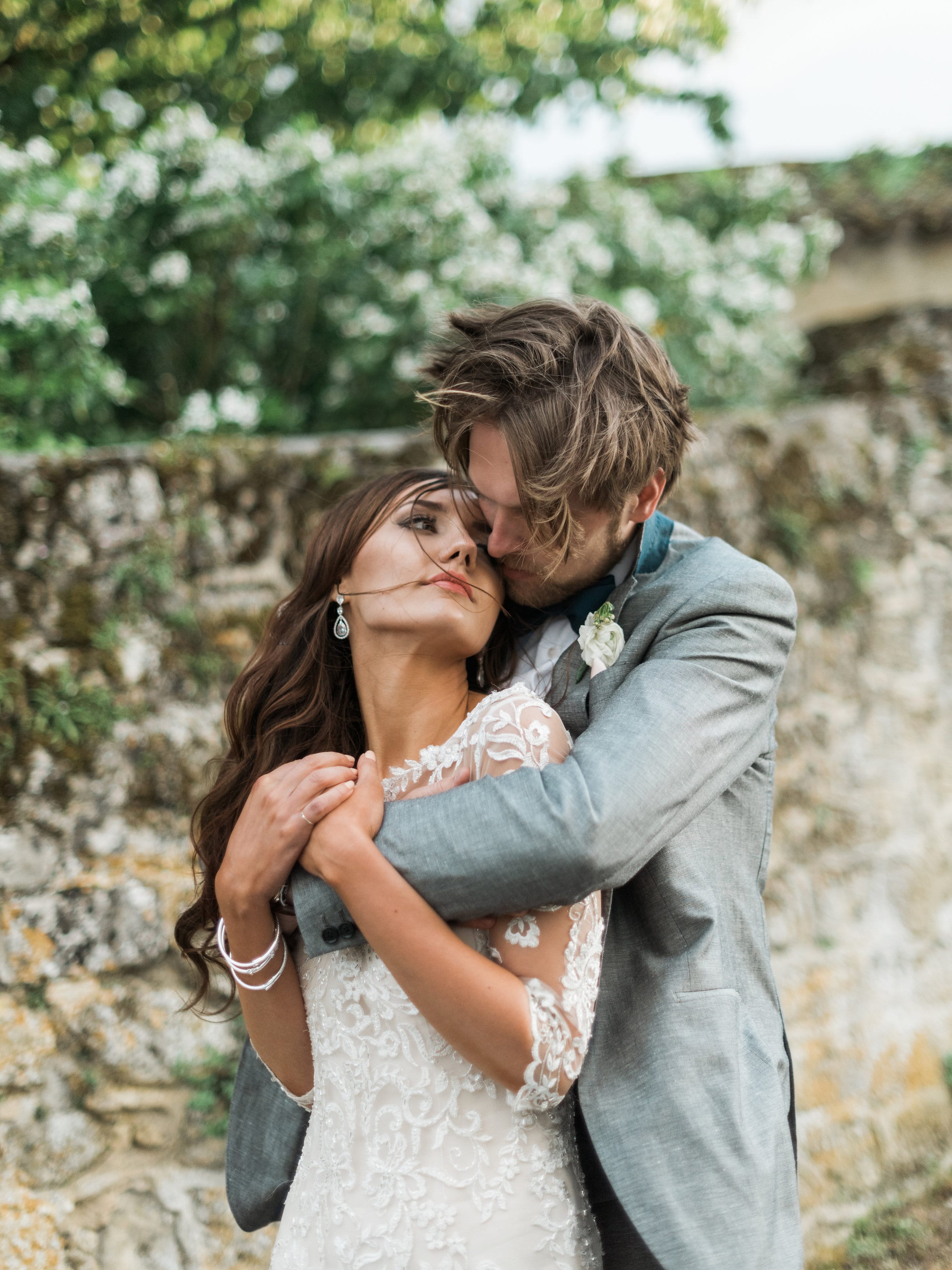 Intimate Elopment in Southern France - Ilona and David Wedding featuring Verina by Maggie Sottero