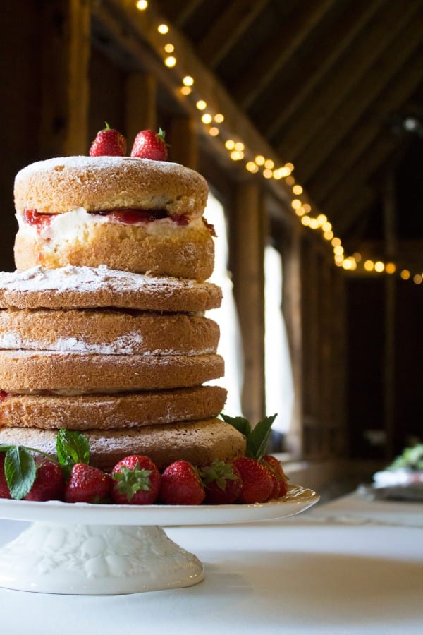 Wedding Cake at Barn Wedding in the UK