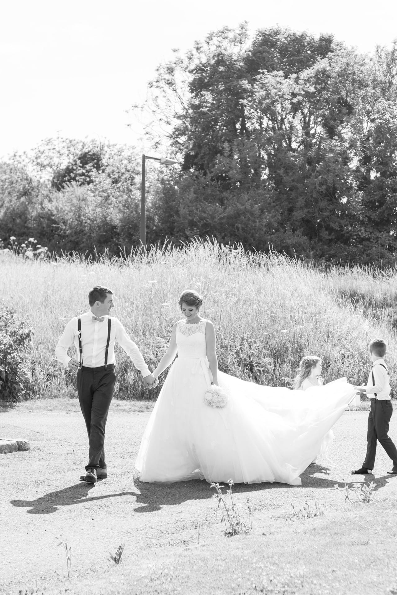 Groom with Real Bride Wearing Maggie Sottero Wedding Dress in the UK