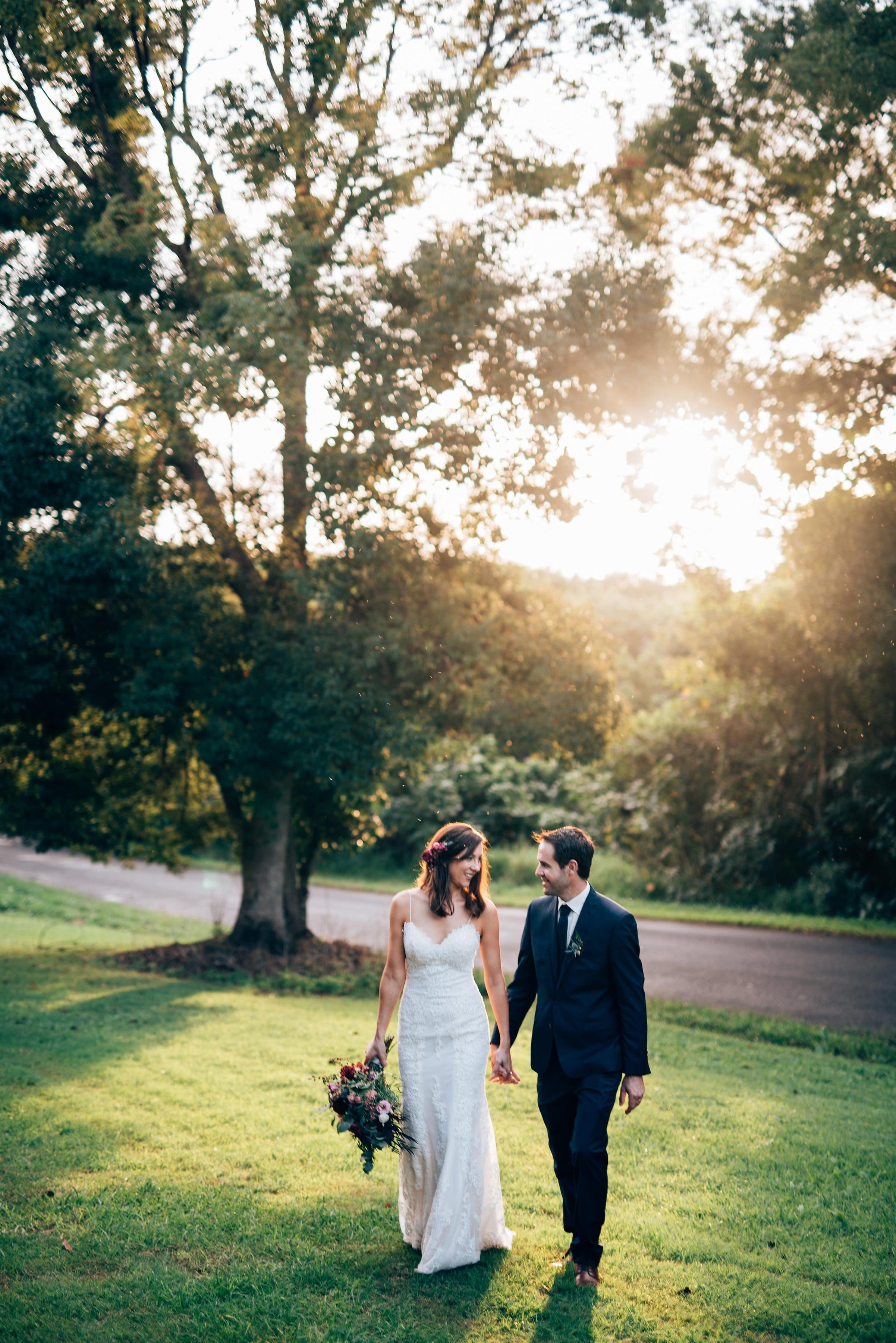 Effortlessly sexy outdoor wedding Sarah and Philip - Bride is wearing Mattea by Sottero and Midgley