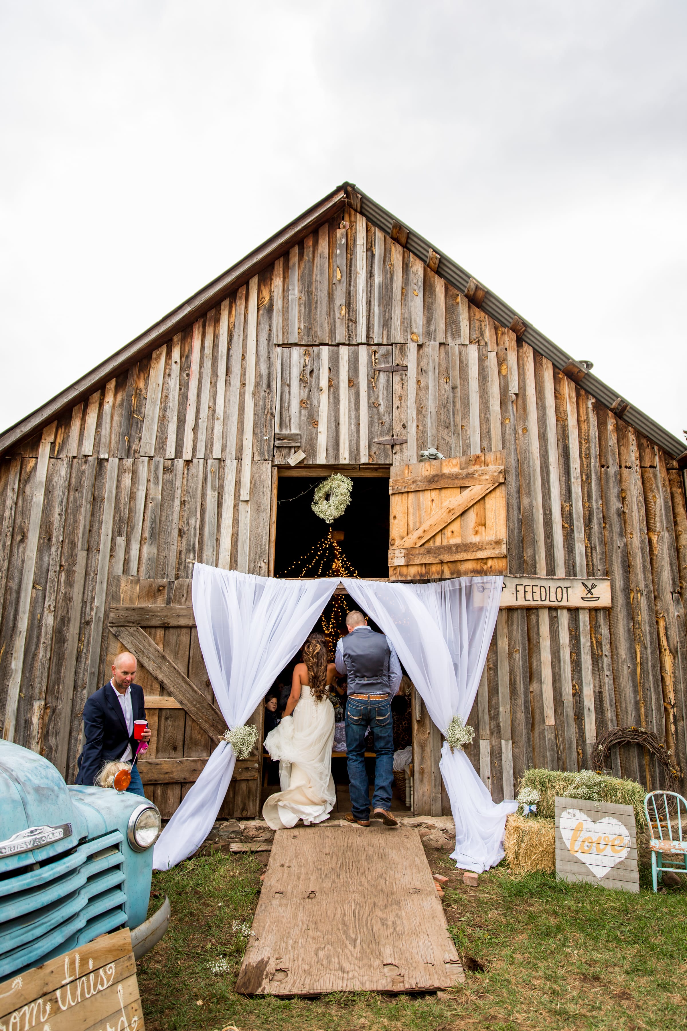 Rustic Wedding At A Repurposed Barn - Maggie Bride Brooke wearing Patience by Maggie Sottero