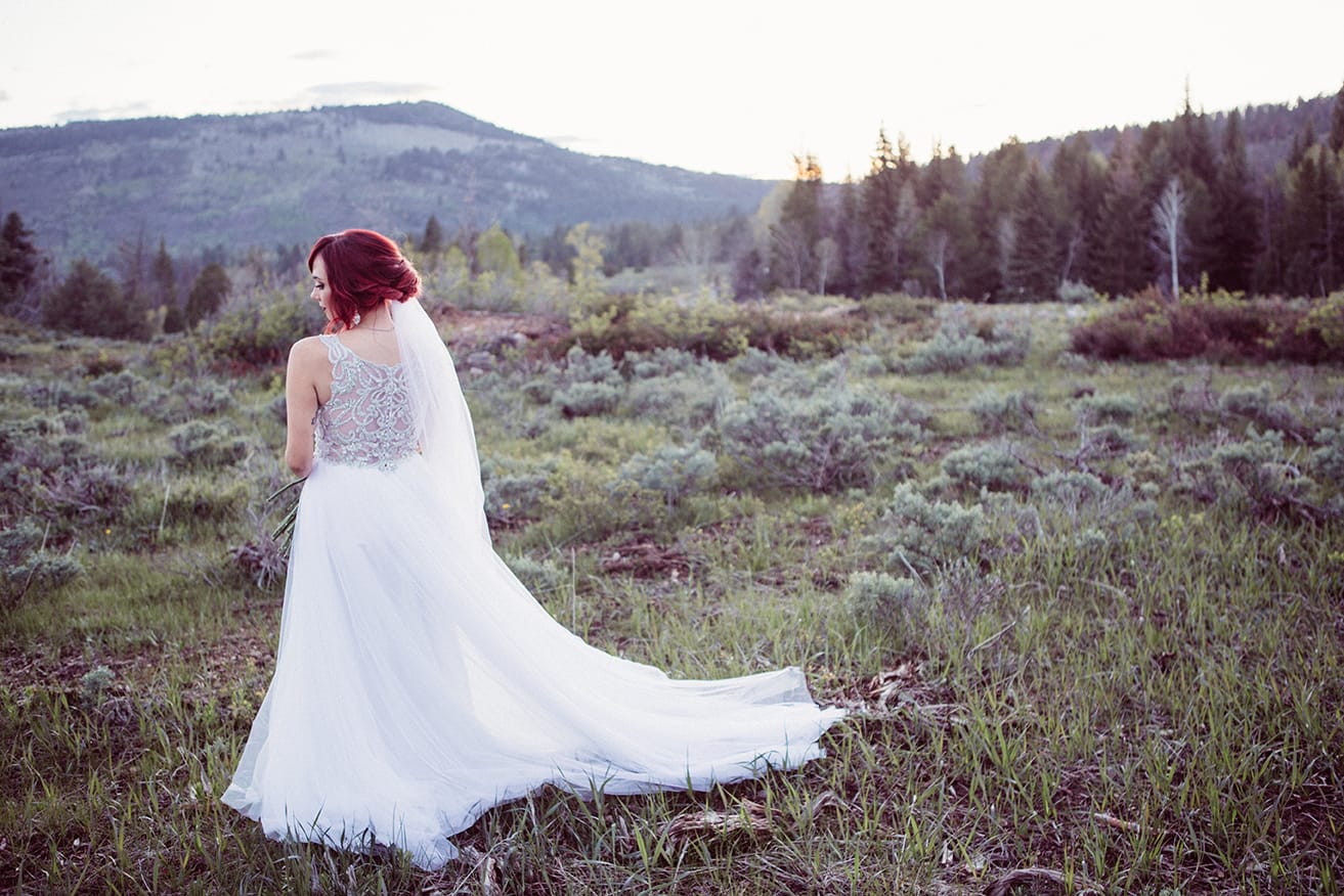 Magical Wedding in Utah: Maggie Bride wearing Phyllis by Maggie Sottero.