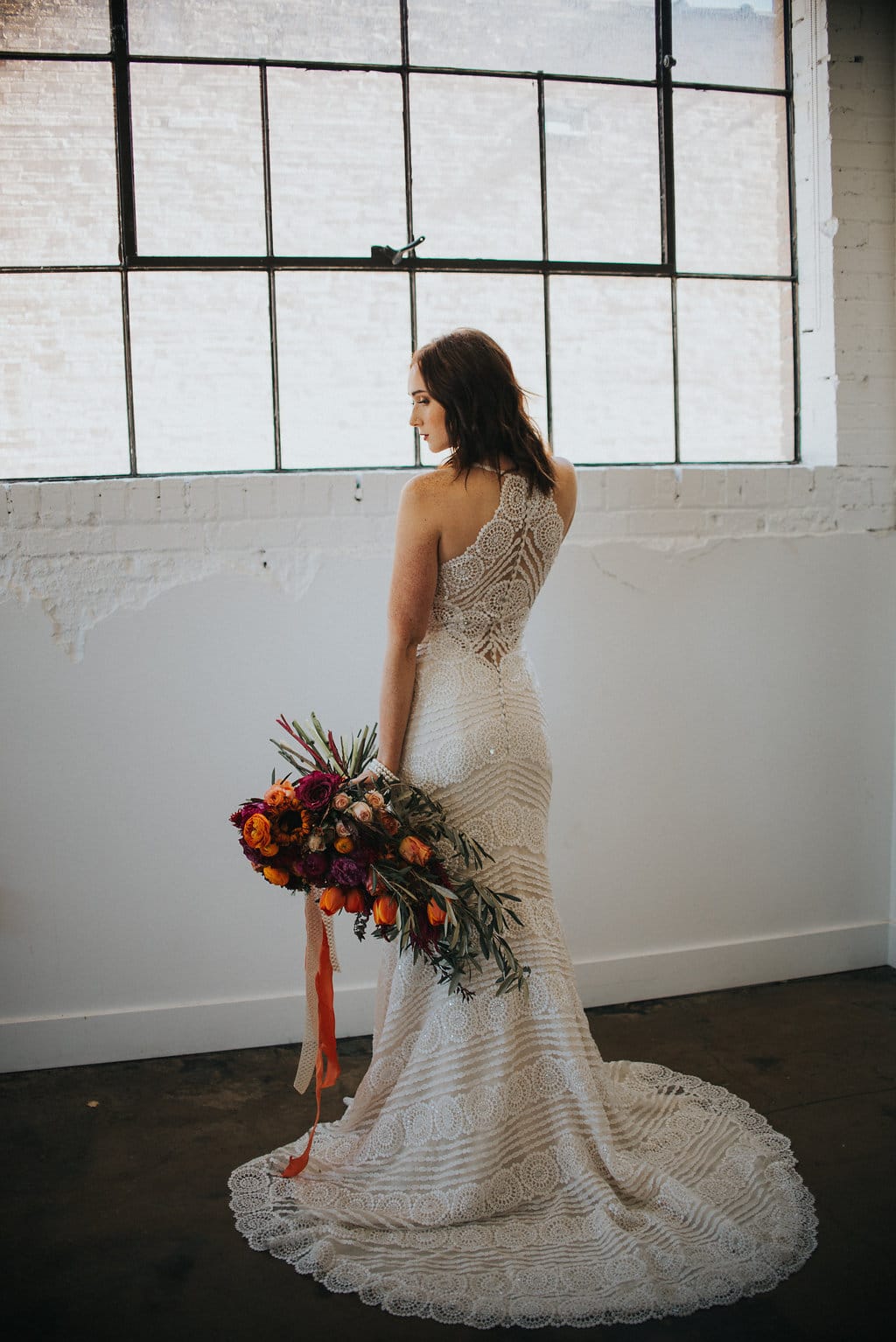 Lush Floral Palette with Unique Lace Wedding Dress - Styled Shoot featuring Bexley by Sottero and Midgley