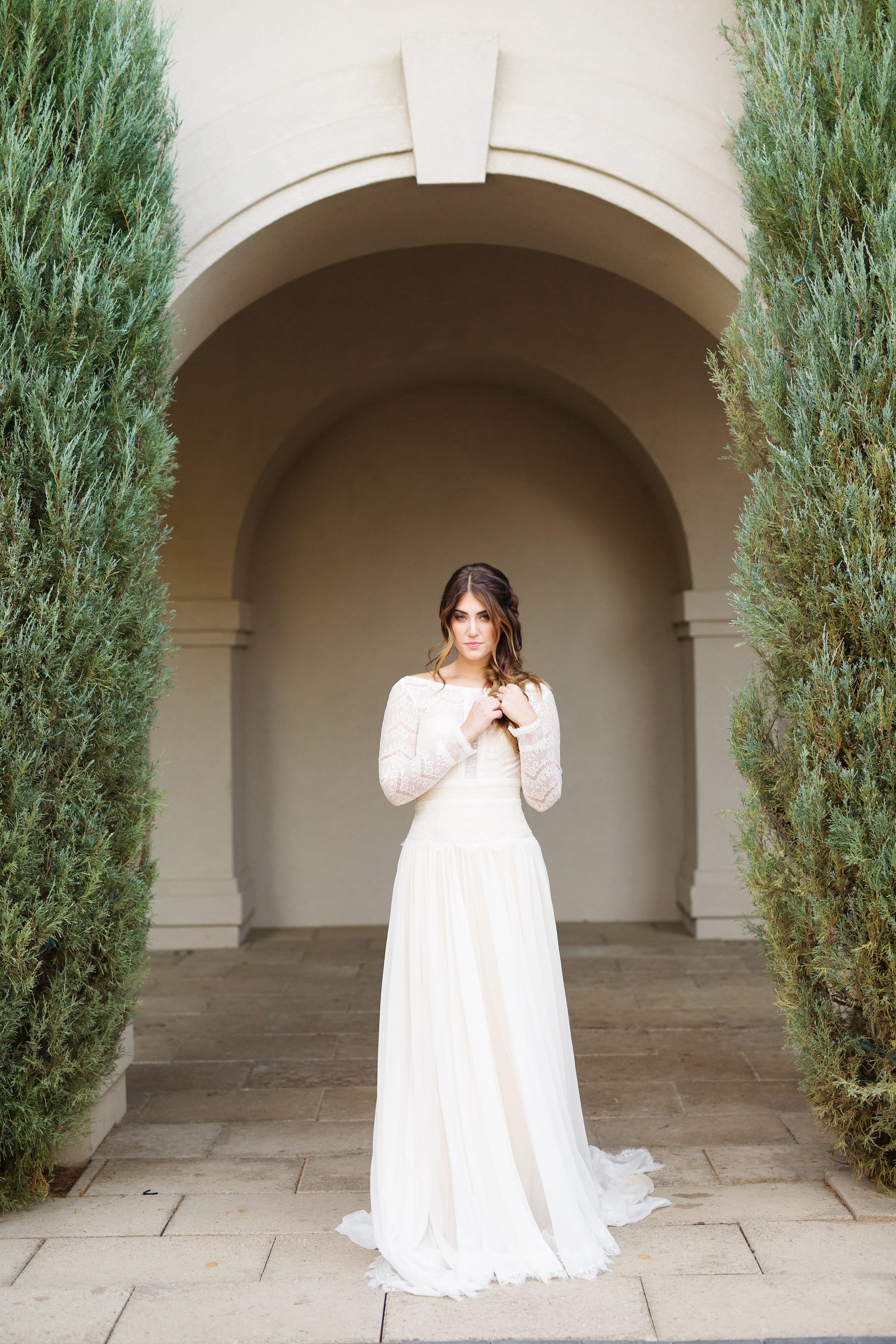 Illusion Lace Wedding Dress in English Garden Emilie Ann Photography - Styled Photo Shoot feat. Deirdre by Maggie Sottero