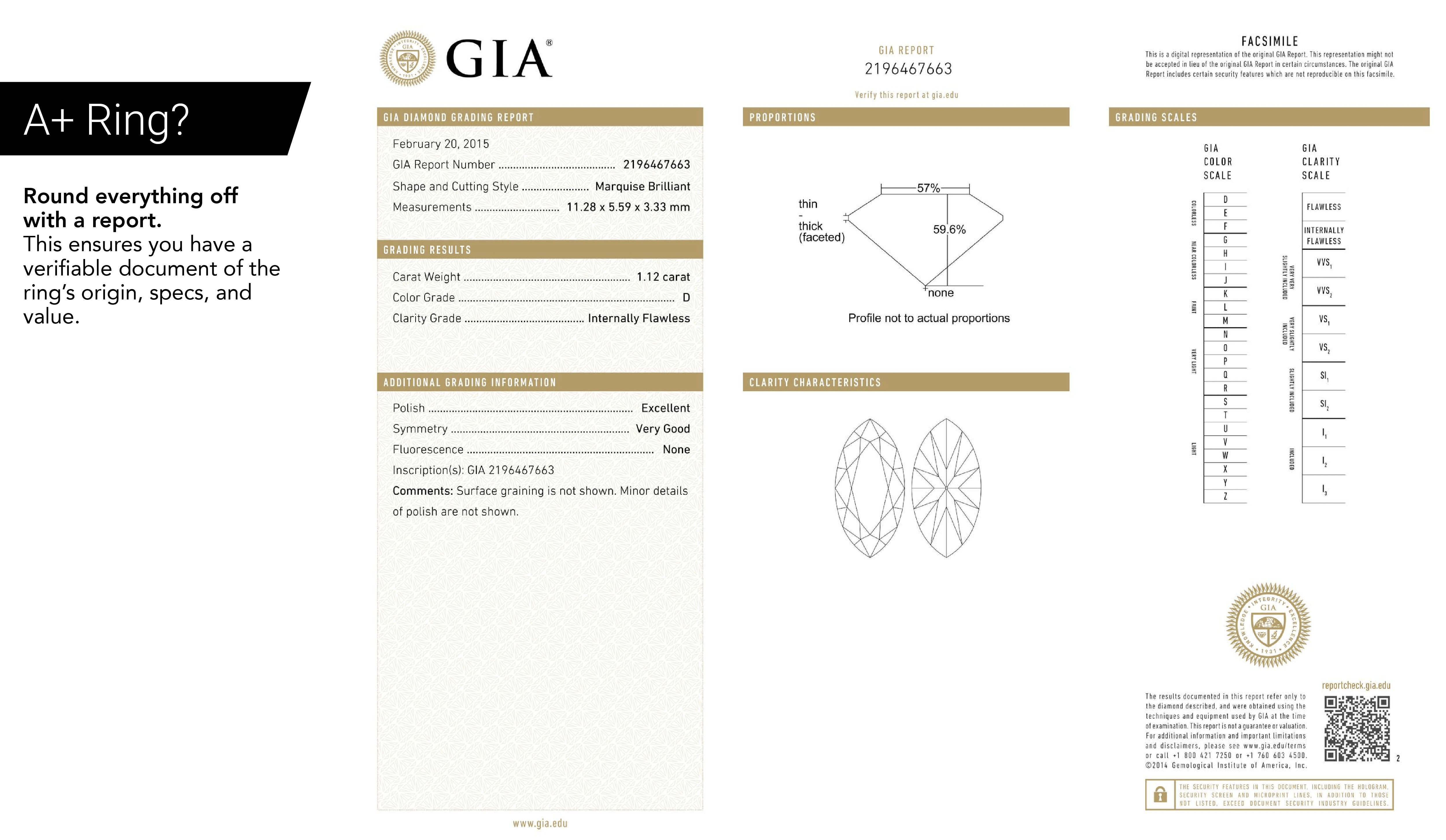 Rapport de certificat de diamant avec les quatre C pour les bagues en diamant