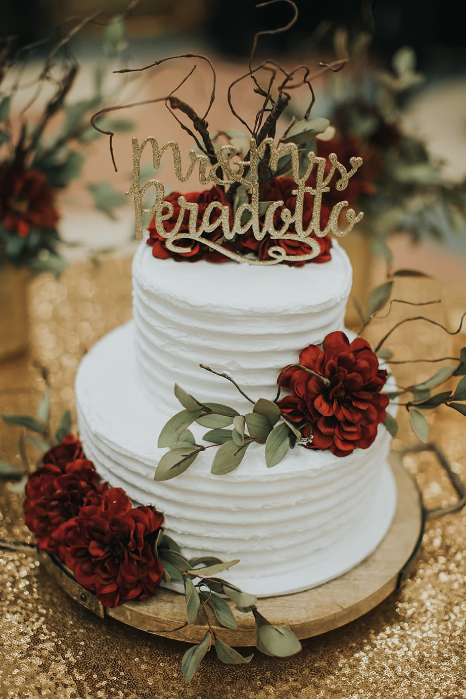 Fall Wedding with Retro-Modern Details - Midgley Bride is wearing Winifred by Sottero and Midgley