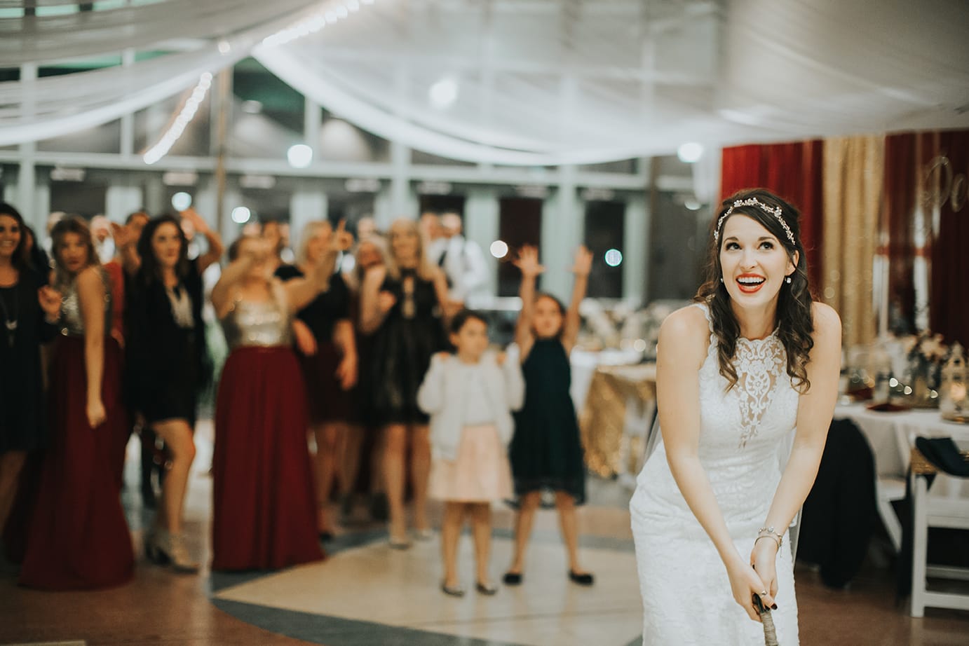 Fall Wedding with Retro-Modern Details - Midgley Bride is wearing Winifred by Sottero and Midgley