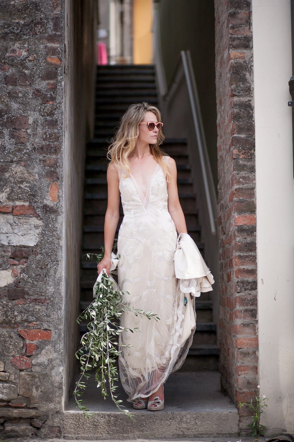 Super-Cool Italian Wedding with Vintage-Inspired Gown - Maggie Bride is wearing Gianna Marie by Maggie Sottero