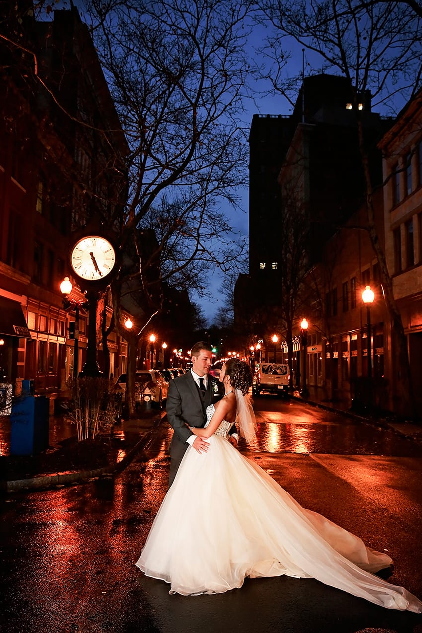 Princess Ballgown in Stately and Glamorous NYE Wedding - Maggie Bride is wearing Esme Marie by Maggie Sottero