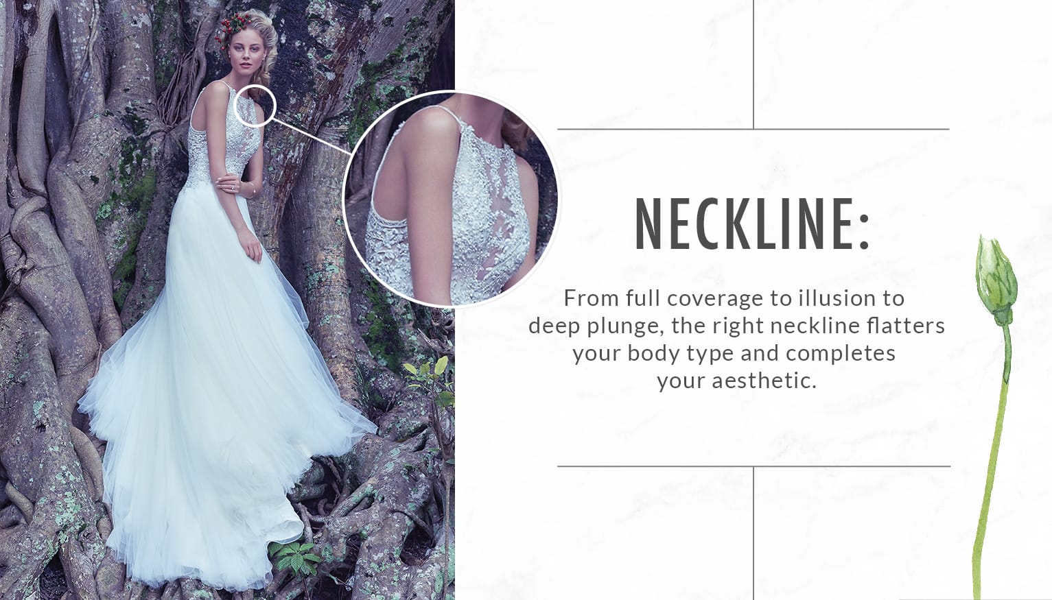 Bridal Guide to Wedding Dress Neckline Types | David's Bridal Blog