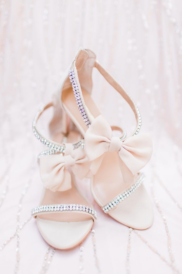 Cute Pink Strappy Heels with Bows