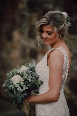 Real Bride Wearing Vintage Wedding Gown Called Winifred by Sottero and Midgley