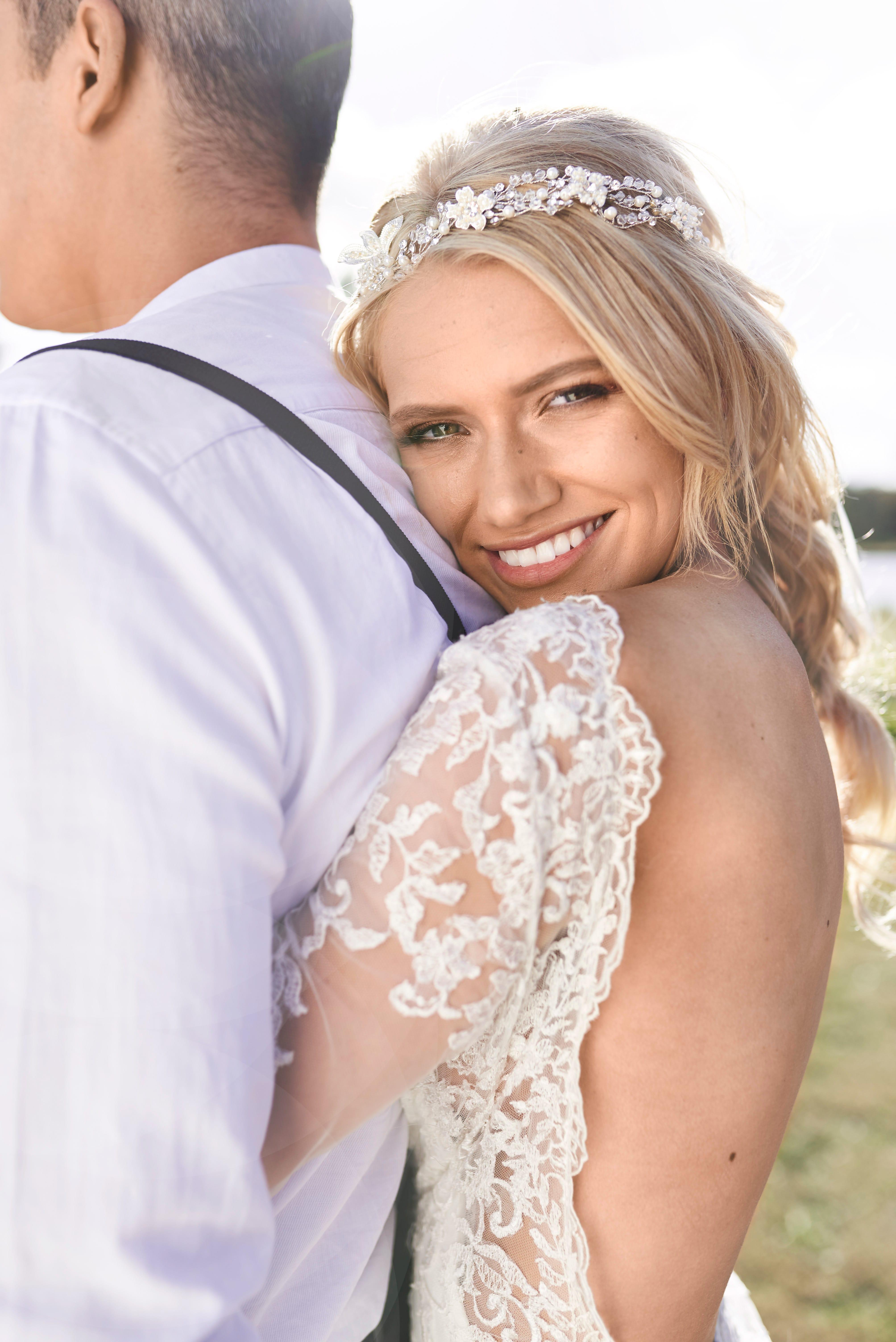 Amethyst and Lavender Styled Shoot Featuring Sleeve Wedding Dress