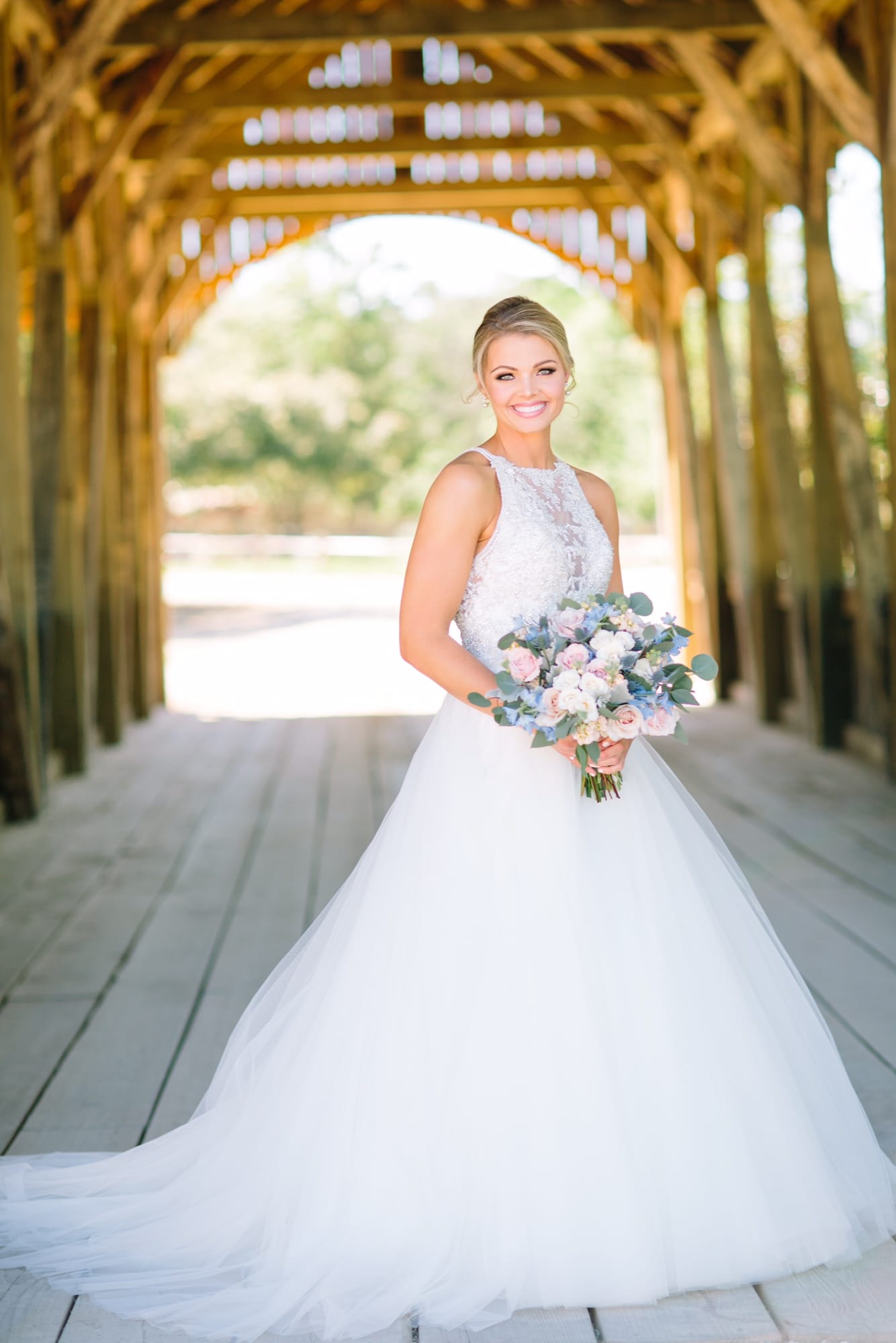 Pretty Summer Wedding And A Princess Ballgown - Maggie Bride wearing Lisette by Maggie Sottero