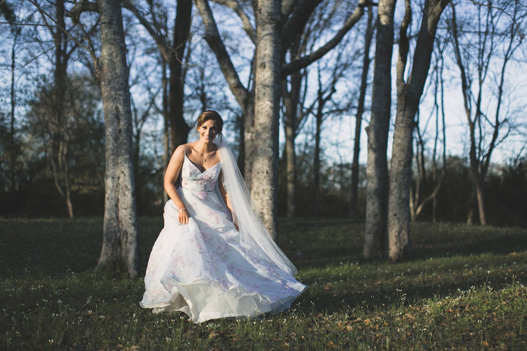 Blue Wedding Dress in Cajun and French-Inspired Bridal Session - Midgley Bride wearing Kira by Sottero and Midgley