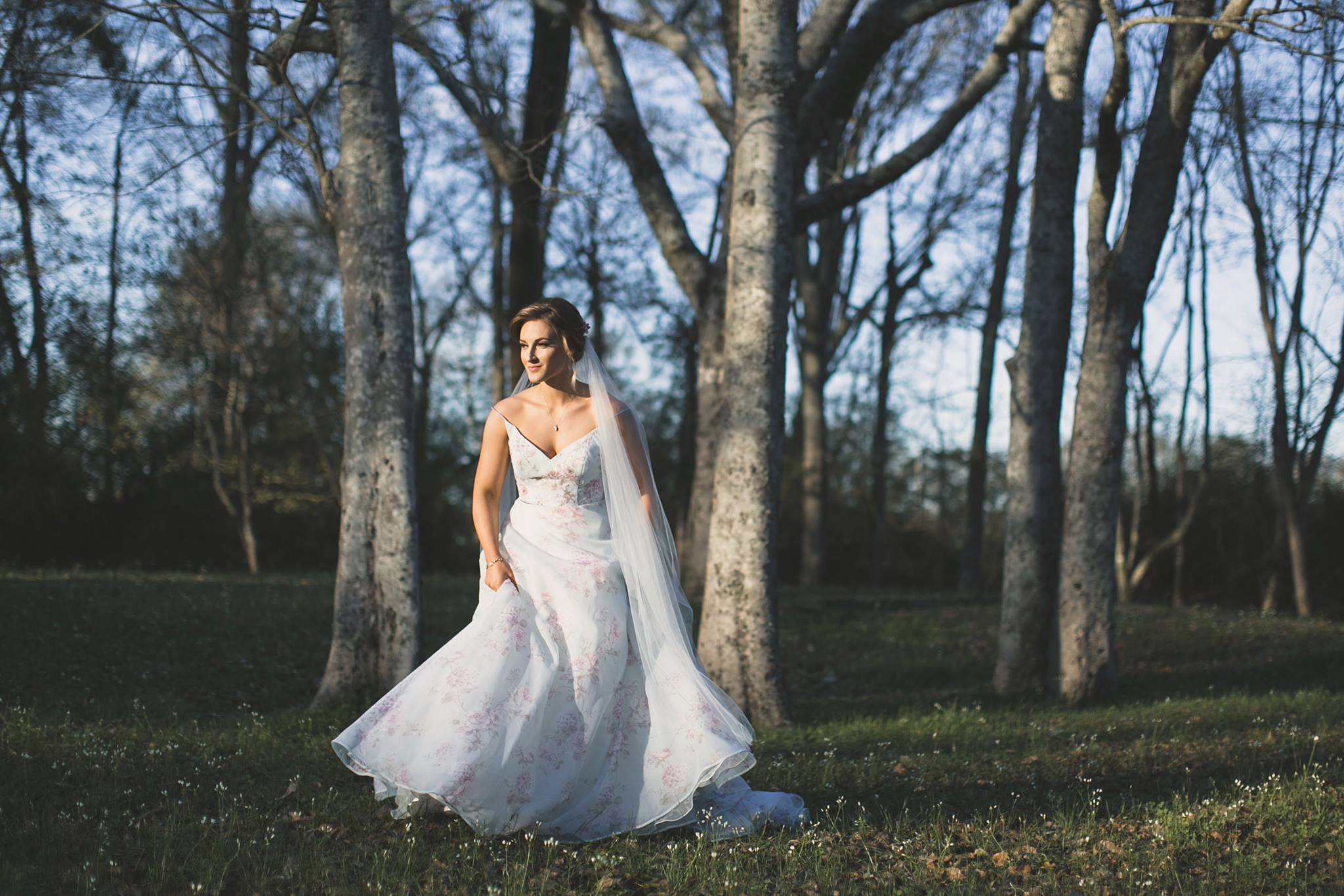 Blue Wedding Dress in Cajun and French-Inspired Bridal Session - Midgley Bride wearing Kira by Sottero and Midgley