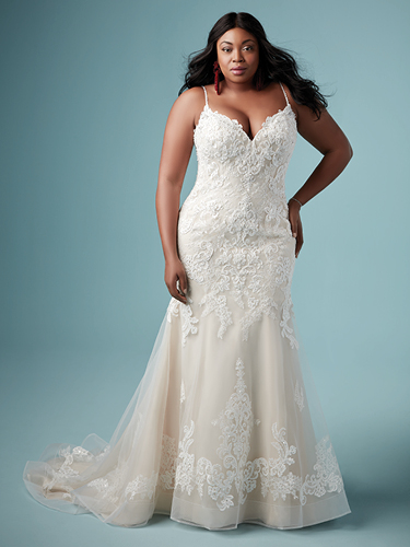 Plus Size lace Fit and Flare wedding dress