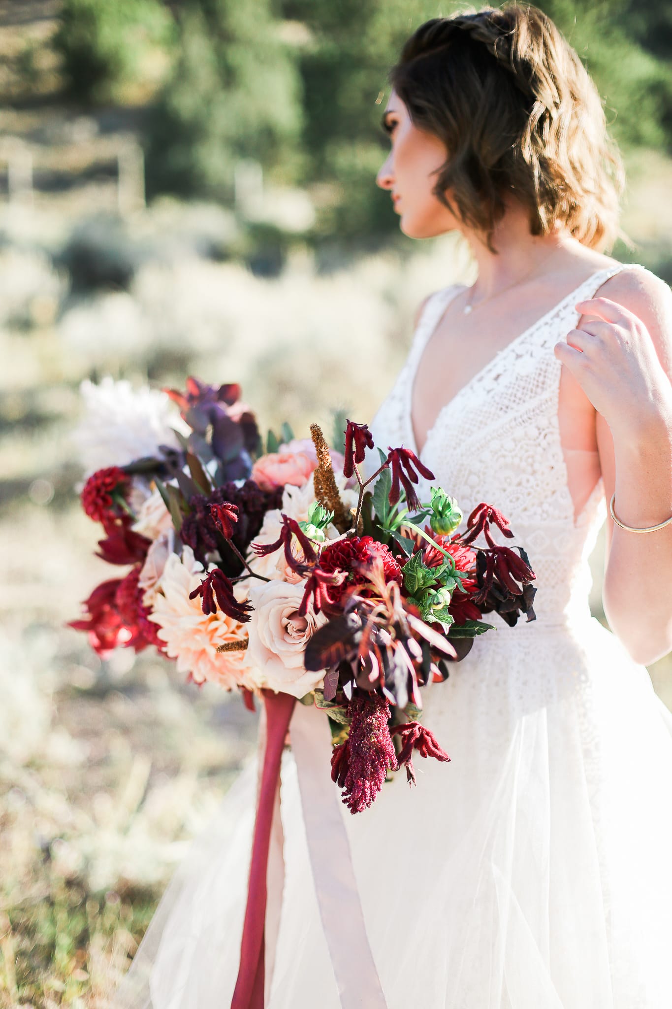 Birthday Proposal Leads to Romantic and Elegant Walla Walla Wedding. Maggie Bride Taylor wearing Lisette ball gown wedding dress by Maggie Sottero.