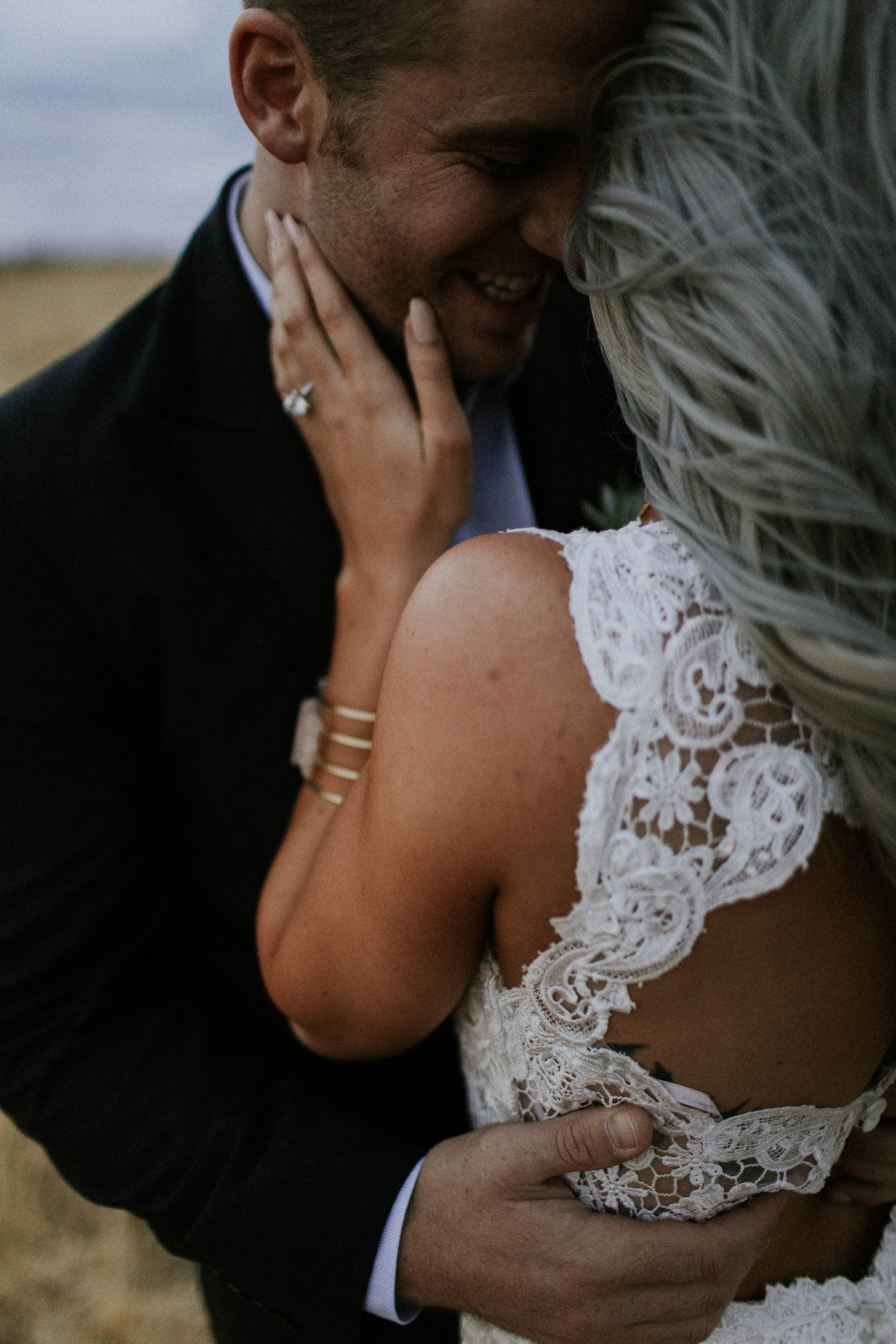 Romantic Lace Wedding Dress in Boho-Chic Styled Shoot
