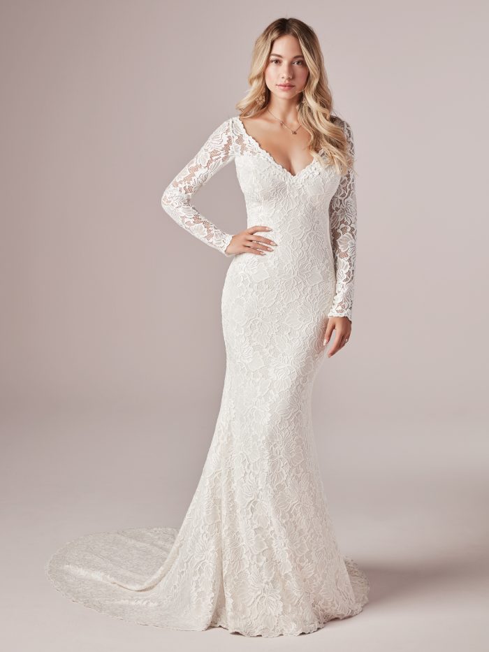 Long Sleeve Lace Wedding Dress Called Tina Dawn by Rebecca Ingram