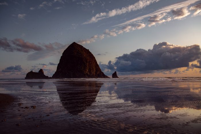 View of Haystack Rock on Famous Cannon Beach, Oregon
