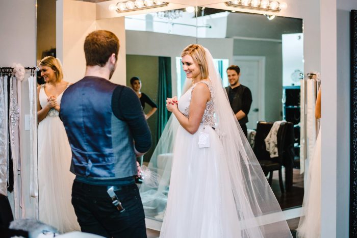 Wedding Dress Shopping Tips With Bride Shopping For Her Gown At A Boutique 