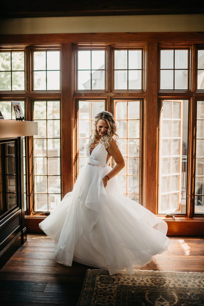 Bride Wearing A Wedding Dress Dancing Called Fatima By Maggie Sottero