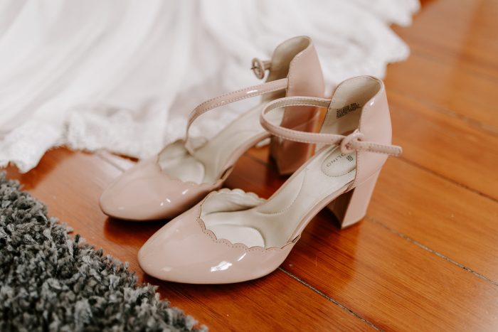 Light Pink Closed Toe Wedding Shoes