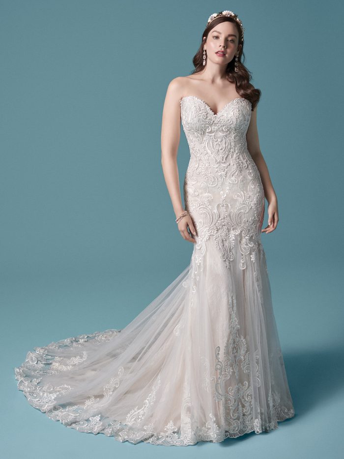 Strapless Fit and Flare Wedding Dress Called Jayla by Maggie Sottero