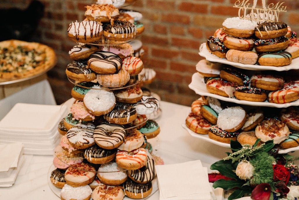 Donuts on a Table At Real Wedding