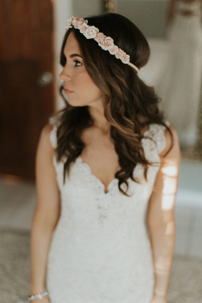 Bride Wearing Budget-Friendly Wedding Dress Called Hope by Rebecca Ingram