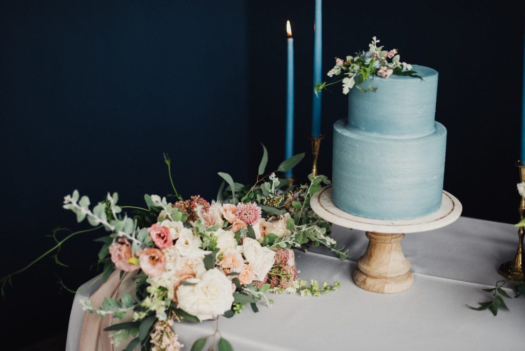 Classic Blue Wedding Cake and Wedding Details Inspired by Pantone's Color of the Year