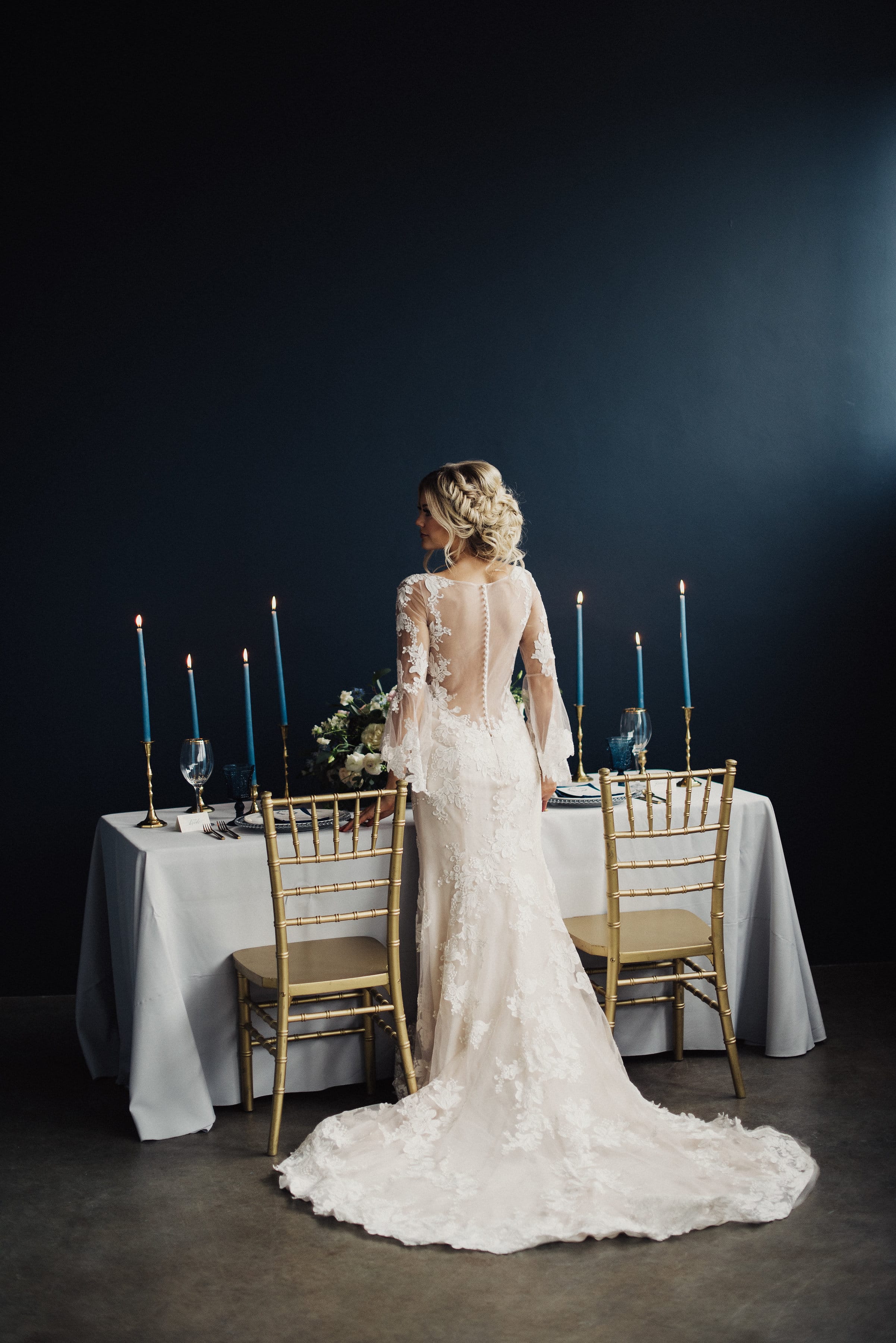 Something Blue Styled Shoot with 3 Vintage-inspired Wedding Dresses - Gabriella(discontinued) by Sottero & Midgley.