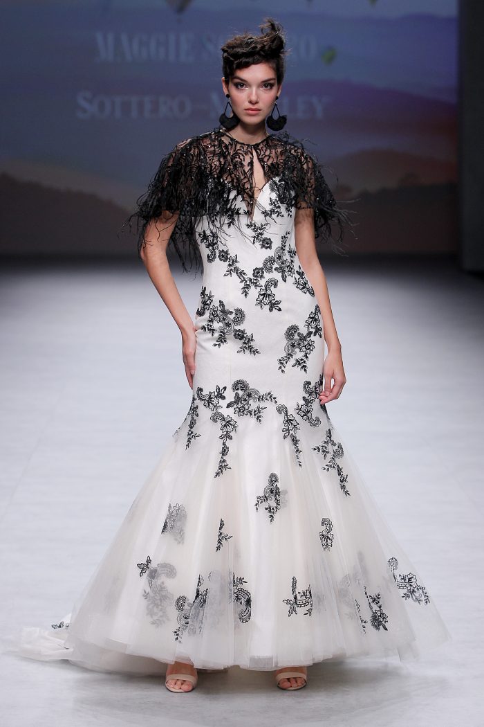 Ally Fit and Flare Lace Wedding Dress on the Runway