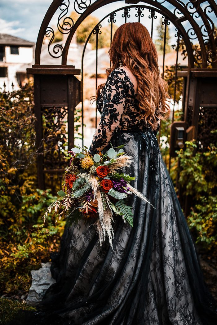 gothic halloween wedding dress