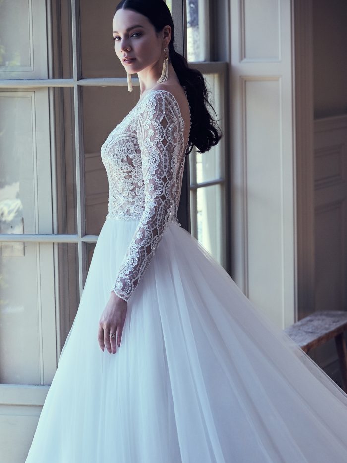 Mallory Dawn tulle ballgown lace wedding dress by Maggie Sottero