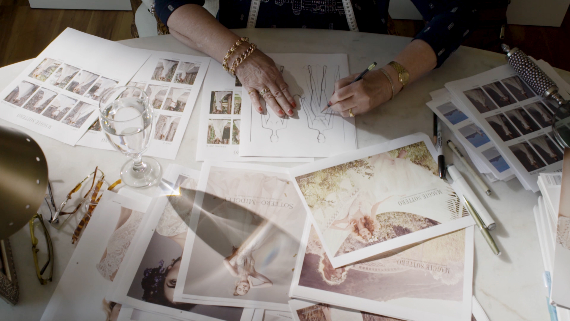 Maggie Sottero Bridal Designer Sketching Wedding Dresses