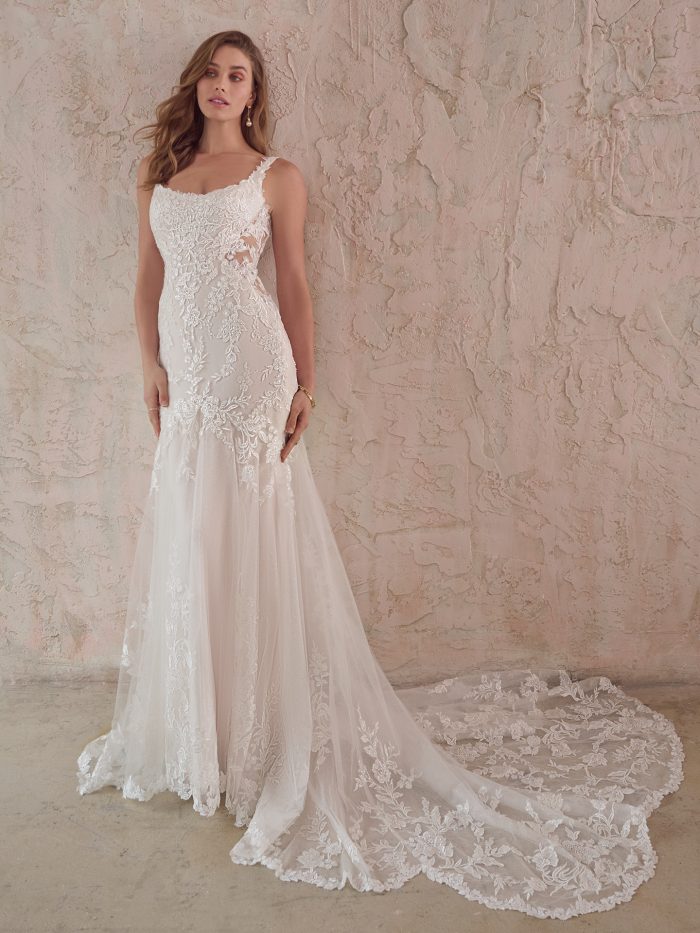 Bride In Sexy Lace Wedding Dress Called Samantha By Maggie Sottero