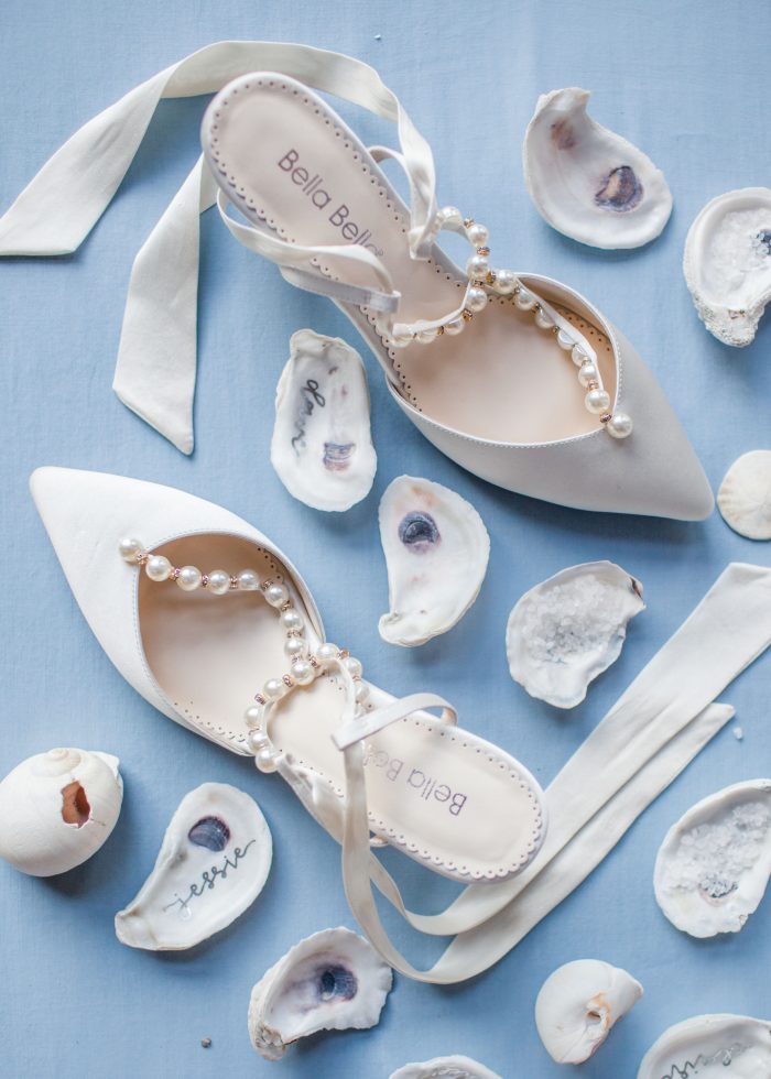 Classic Blue Details with Wedding Shoes