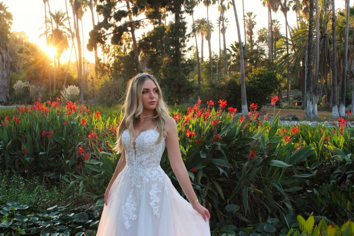 Singer Michelle Ray Wearing Stevie Wedding Dress by Maggie Sottero 