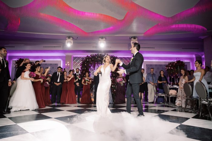 Real Bride and Groom in the Middle of Dance Floor